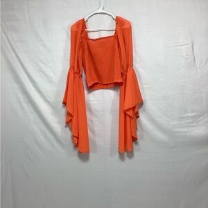 Live 4 Truth Orange Flared Sleeve Blouse
